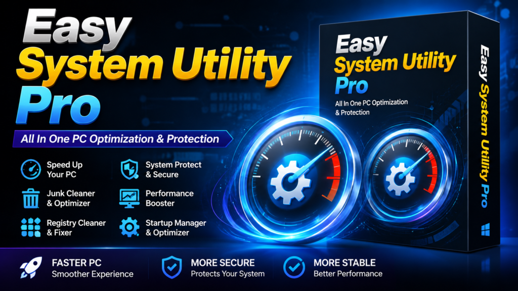bhai mojeh es software Easy System Utility Pro thambnile image bna ker do 16.9 ka ho